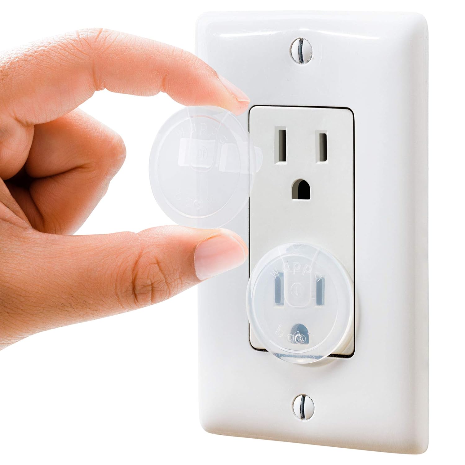 230816023455467_1 Clear Outlet Covers (50 Pack) Value Pack – Baby Safety Outlet Plug Covers – Durable & Steady – Child Proof Your Outlets Easily - Image 1